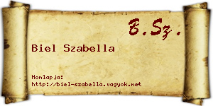 Biel Szabella névjegykártya